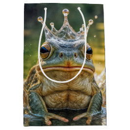 Födelsedag Frog Wearing a Vatten Stänk Krona