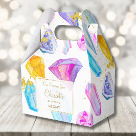 Födelsedag Gem Party Crystals Girl's water color Presentaskar