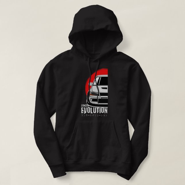 Födelsedag ger Lancer Evolution Side Hoodie (Design framsida)