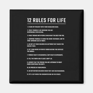 Födelsedag Gift 12 Regler för livet Magnet