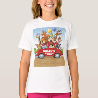 Födelsedag Gift Animal Party Car Ride Birthday T Shirt