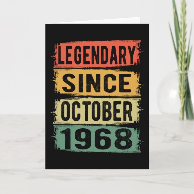 Födelsedag Gift oktober 1968 Kort (Framsida)