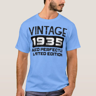 Födelsedag Gift Vintage 1935 Åldras perfekt T Shirt