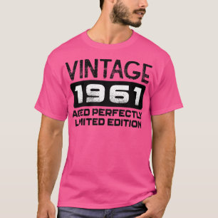 Födelsedag Gift Vintage 1961 Åldras perfekt T Shirt