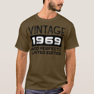 Födelsedag Gift Vintage 1969 Åldras perfekt T Shirt