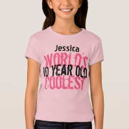Födelsedag Gift World's Coolest 10 Year Old G201 Tee Shirt