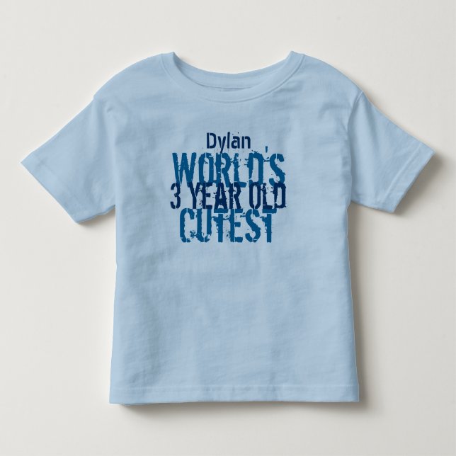 Födelsedag Gift World's Cutest 3-årig Tee Shirt (Framsida)