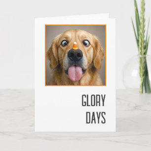 Födelsedag Golden Retriever Med Candy Corn Kort