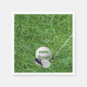 Födelsedag Golf Boll och Klubb Pappersservett