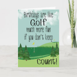 Födelsedag, Golf Course Humor, födelsedagskort Kort
