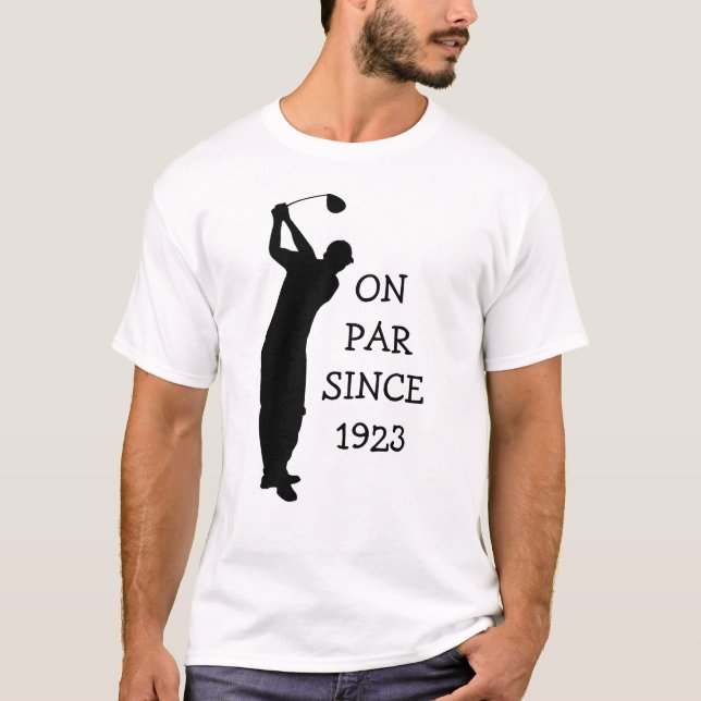 Födelsedag Golfer Funny 100:e lycklig Pappa Par Hu T Shirt (Framsida)