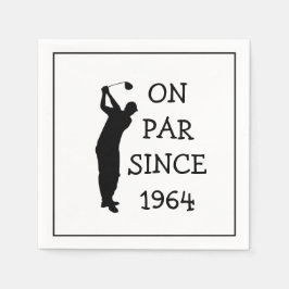 Födelsedag Golfer Funny 60:e lycklig Pappa Par Pappersservett