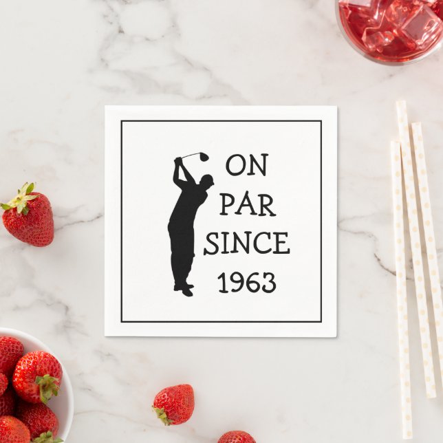 Födelsedag Golfer Funny 60:e lycklig Pappa Par Pappersservett (Insitu)