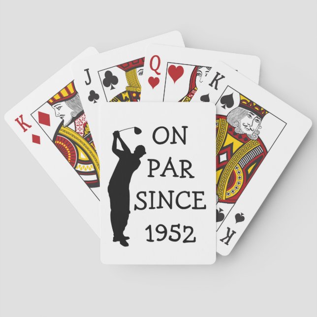 Födelsedag Golfer Funny 70:e lycklig Pappa Par Casinokort (Baksidan)
