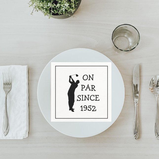 Födelsedag Golfer Funny 70:e lycklig Pappa Par Pappersservett (Skapare uppladdad)