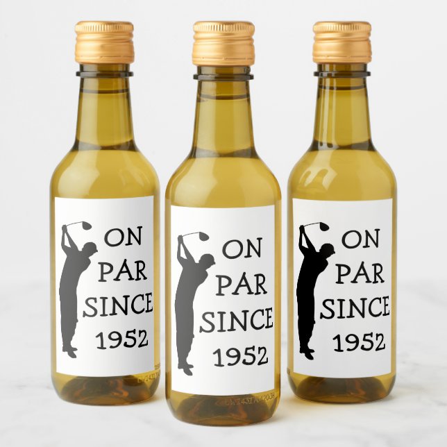 Födelsedag Golfer Funny 70:e lycklig Pappa Par Vinetikett (Flaskor)