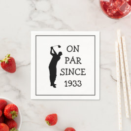 Födelsedag Golfer Funny 90:e lycklig Pappa Par Pappersservett