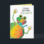 Födelsedag, Grandson, Frog, Kaleidoscope-samling Kort<br><div class="desc">Se många andra utformningar i den här lysande Kaleidoscope-samlingen.  Se under MIN SAMLING - KALEIDOSCOPE-SAMLING</div>