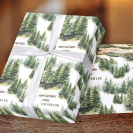 Födelsedag Gräs Träd-Grönten Namn Presentpapper