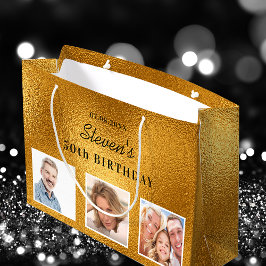 Födelsedag guld anpassningsbar fotot metall monogr