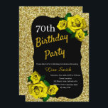 Födelsedag Guld Glitter Gul ros Inbjudningar<br><div class="desc">Elegant glitter och gul ros födelsedagsfest inbjudan för kvinnor i alla åldrar. Åldern kan ändras för vilken ålder som helst. Text kan ändras till vad som helst för att passa din händelse. Typsnitt, typsnitt färg och text är helt anpassade! Papper form och typ kan anpassas efter din budget och smak!...</div>