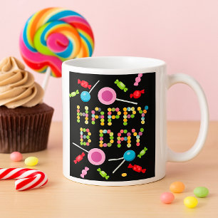 Födelsedag Hälsning Candles-kaffe Mugg