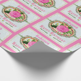 Födelsedag Hälsning Lägg till Namn Rosa Presentpapper