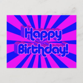 Födelsedag Hälsning Retro stil Vykort