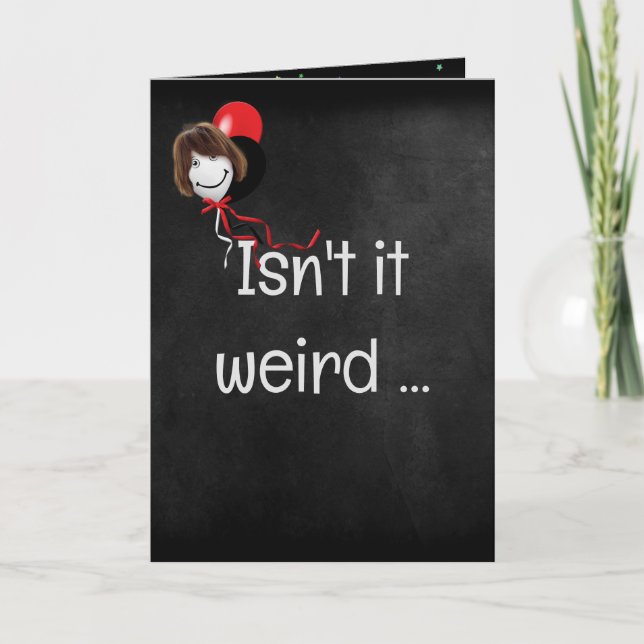 Födelsedag Humor i svart Kort (Framsida)