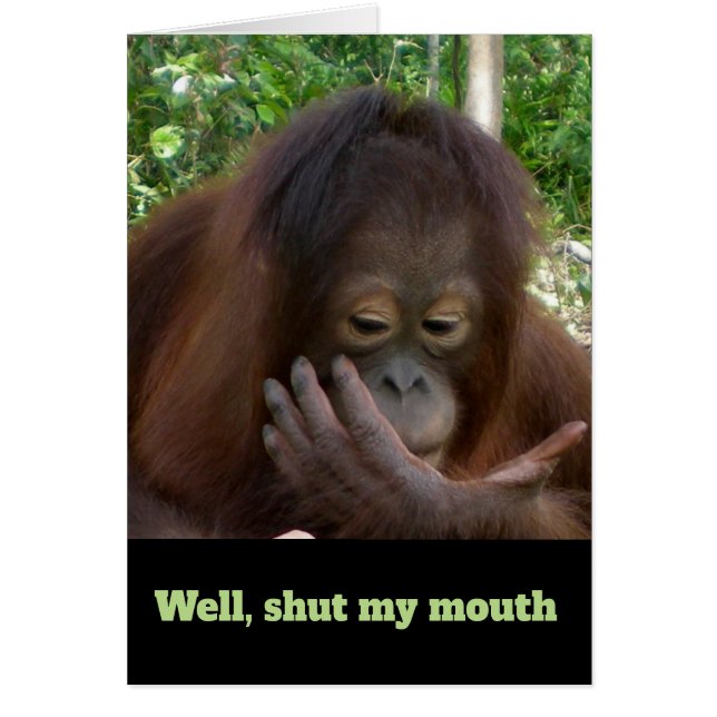 Födelsedag Humor Stäng av min mun Hälsningskort (Framsidan)