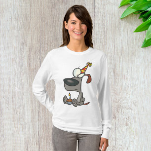 Födelsedag Hund Kvinna Lång Sleeve T Shirt