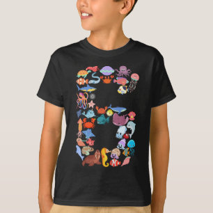 Födelsedag i 6e: 6 år gammal t shirt