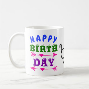 Födelsedag i april Fool's Day Fools Mustache & Gla Kaffemugg