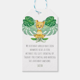 Födelsedag I Baptism Lejonare illustration Presentetikett