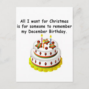 Födelsedag i december vykort