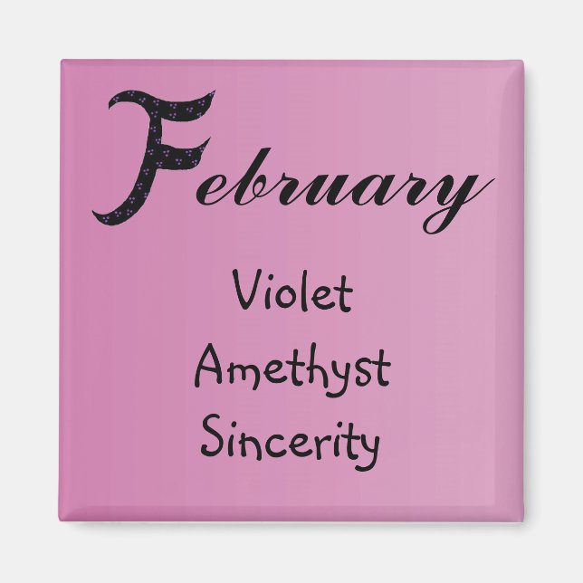 Födelsedag i Februari Magnet (Framsidan)
