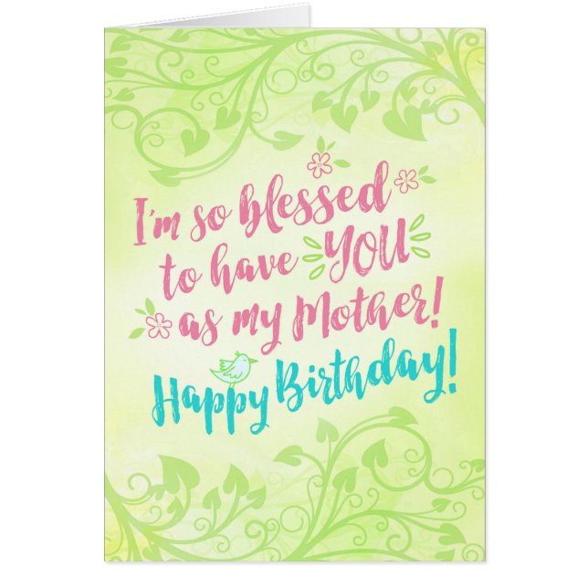 Födelsedag I-förmiddag så välsignat för att ha DIG Hälsningskort (Framsidan)