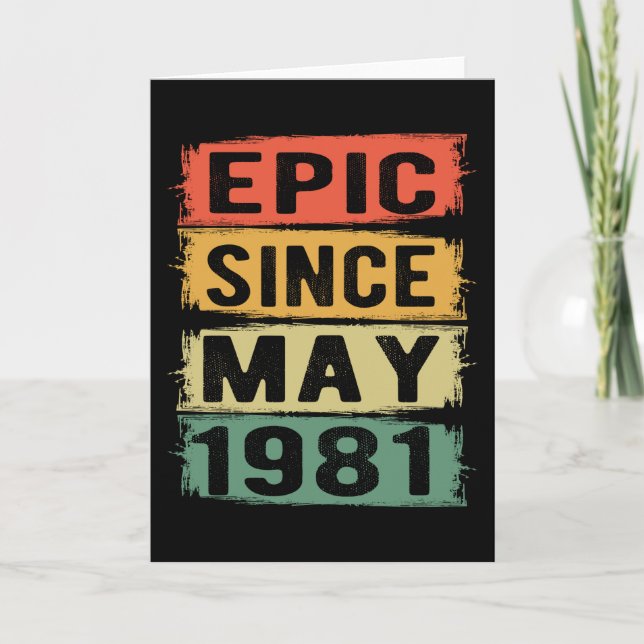 Födelsedag i maj, född 1981 kort (Framsida)