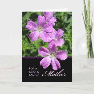 Födelsedag i Mor, Cranesbill Geranium Flowers Kort