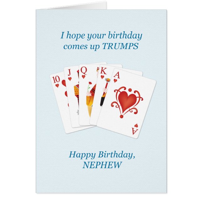 Födelsedag i Nephew, Hearts Fullt House Hälsningskort (Framsidan)
