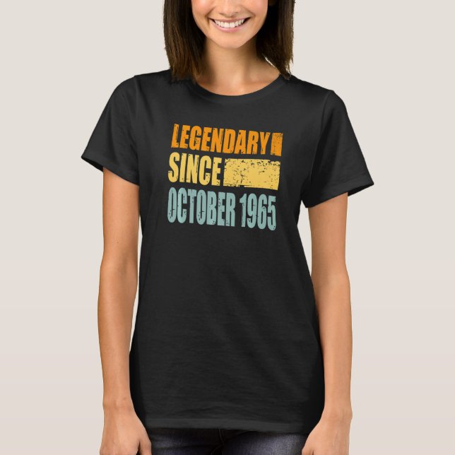 Födelsedag i oktober 1965 t shirt (Framsida)