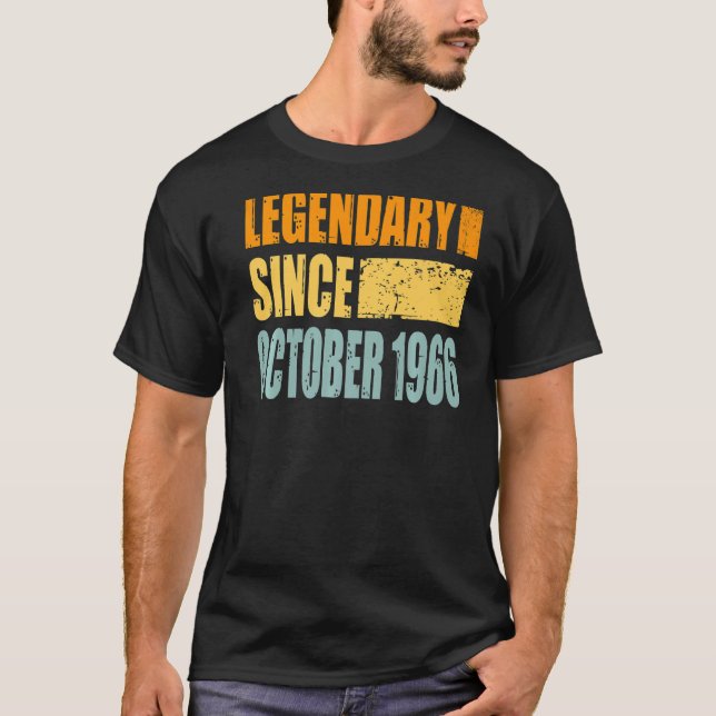 Födelsedag i oktober 1966 t shirt (Framsida)
