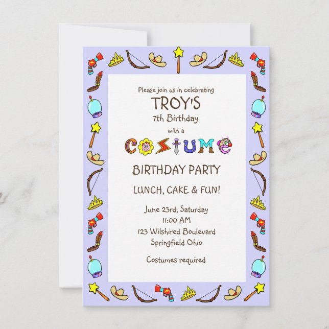 Födelsedag i Party Barn Inbjudningar (Framsida)