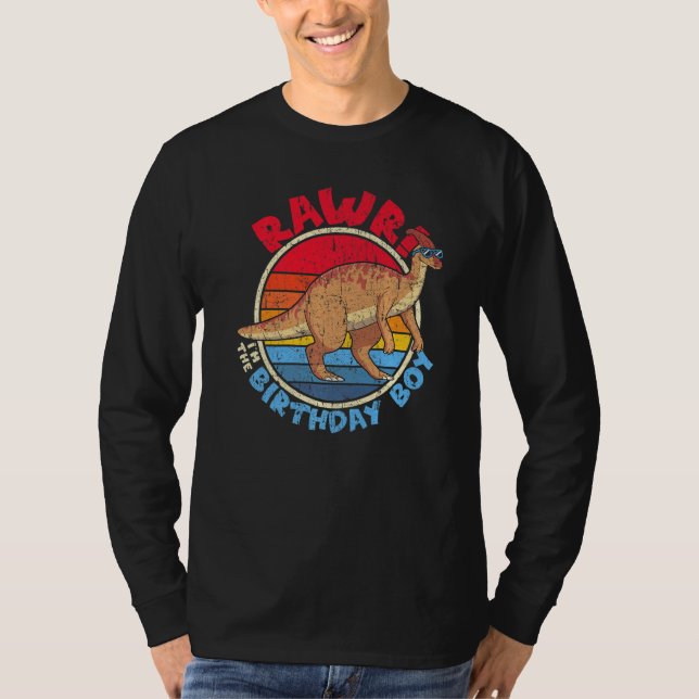 Födelsedag I Rawr! Parasaurolophus I Family Matc T Shirt (Framsida)