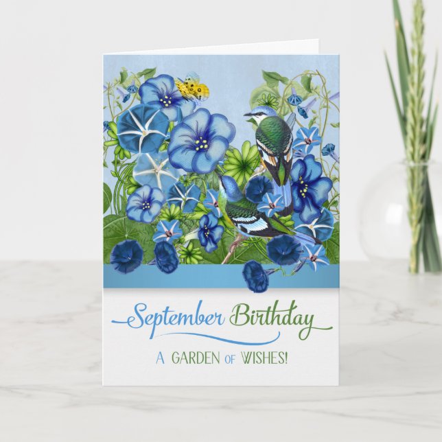 Födelsedag i september God morgon Garden Kort (Framsida)