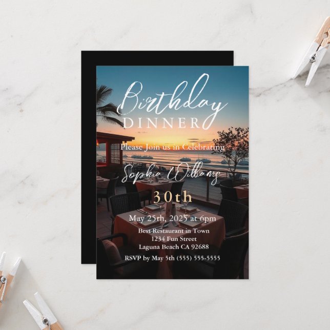 Födelsedag Inbjudningar (Fram/Back In Situ)