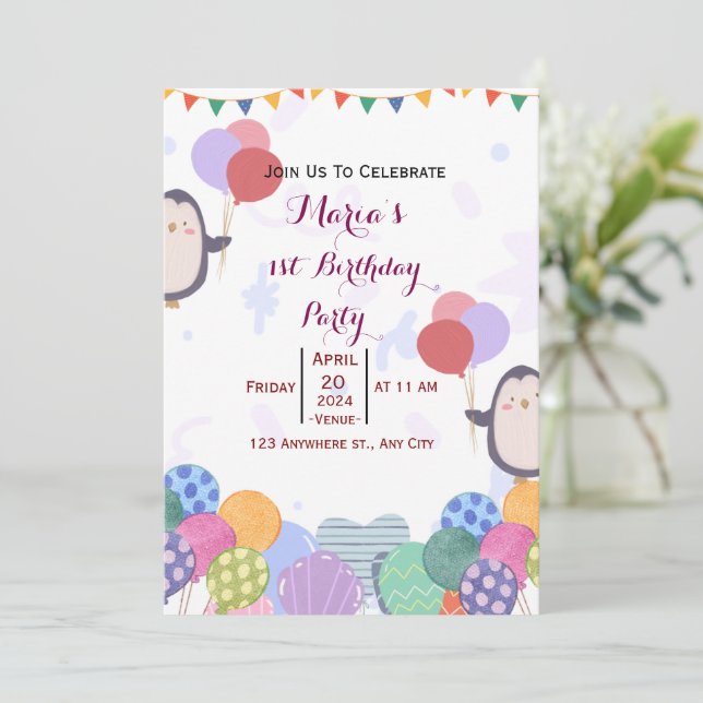 Födelsedag Inbjudningar (Stående Fram)