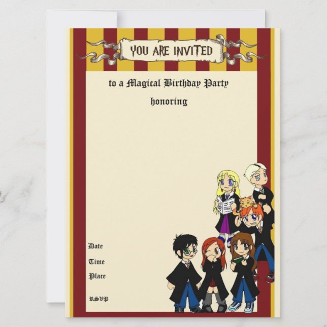 Födelsedag Inbjudningar (Framsida)