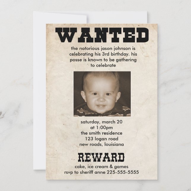 Födelsedag Inbjudningar (Framsida)