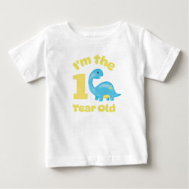 Födelsedag Jag Är Det 1 År Gamla Bebis Dinosaurie  T Shirt